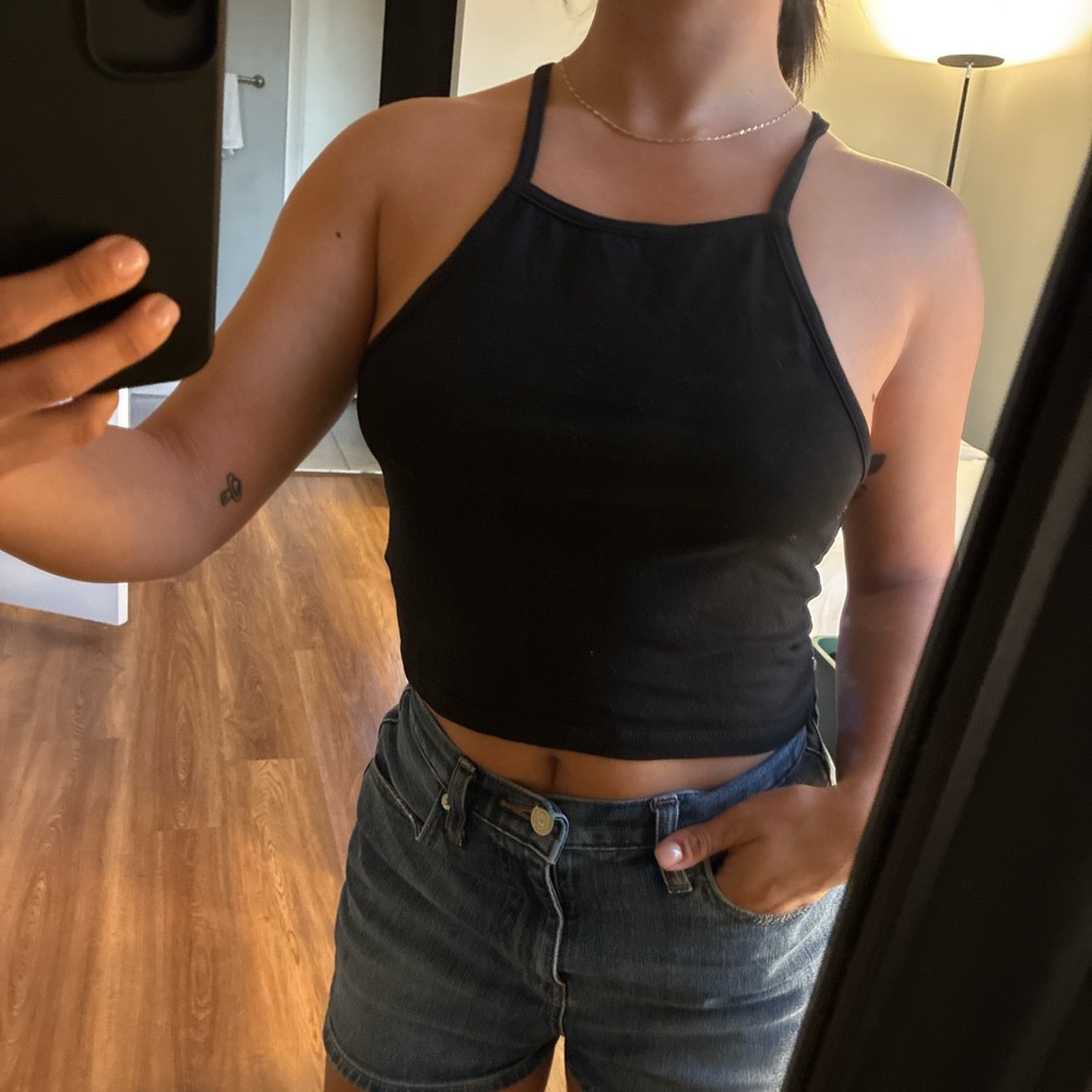 Divided Black Women's Crop Top